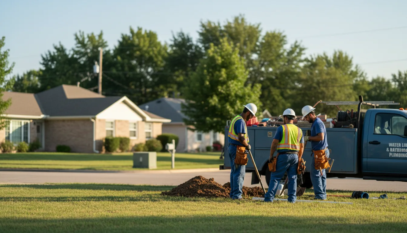 Residential water line and bathroom plumbing service in Morton, MS